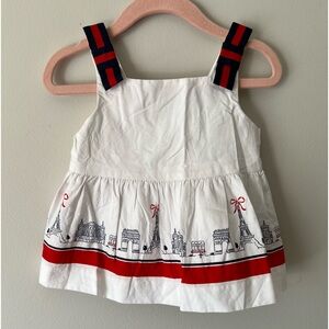 Janie and Jack White Paris Peplum Top 12-18mo